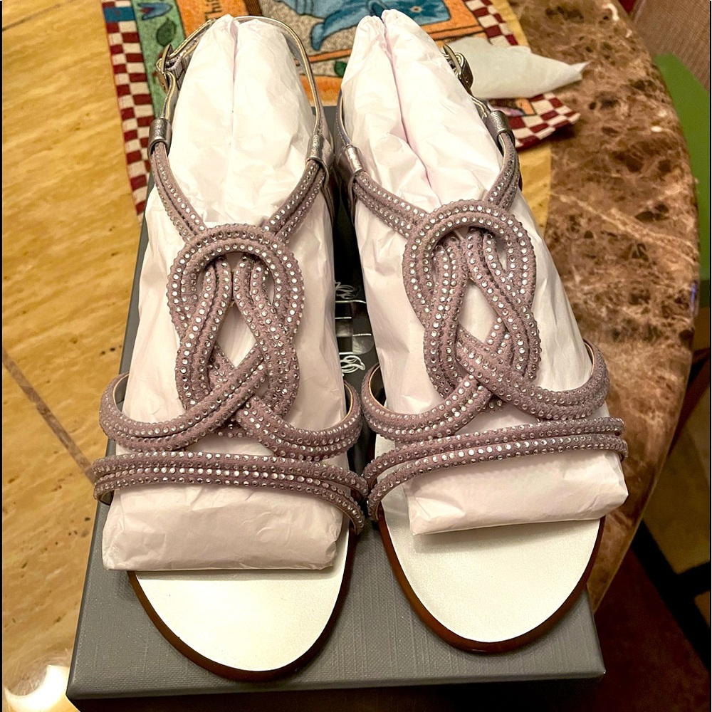 Vince Camuto Gray Braided Sandal All Leather Size 10 M
